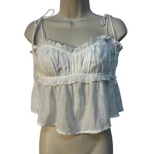 Princess Polly White Ruffle Blouse